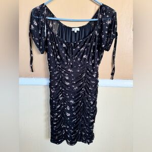 Black dress with flowers